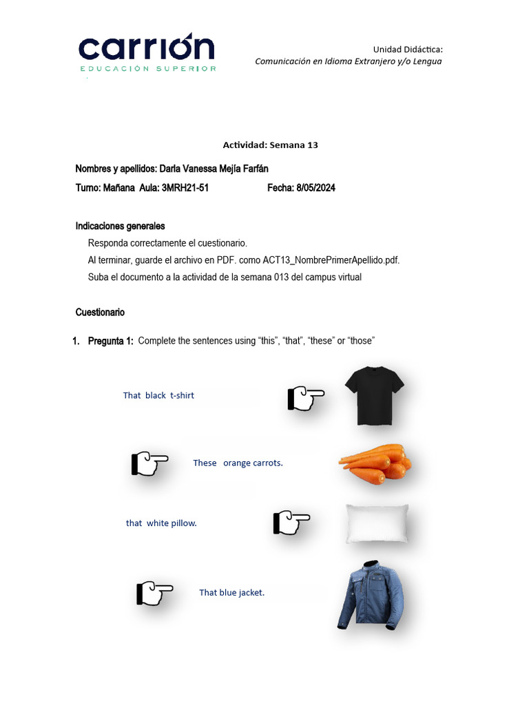 Actividad Semana 13 2 | PDF