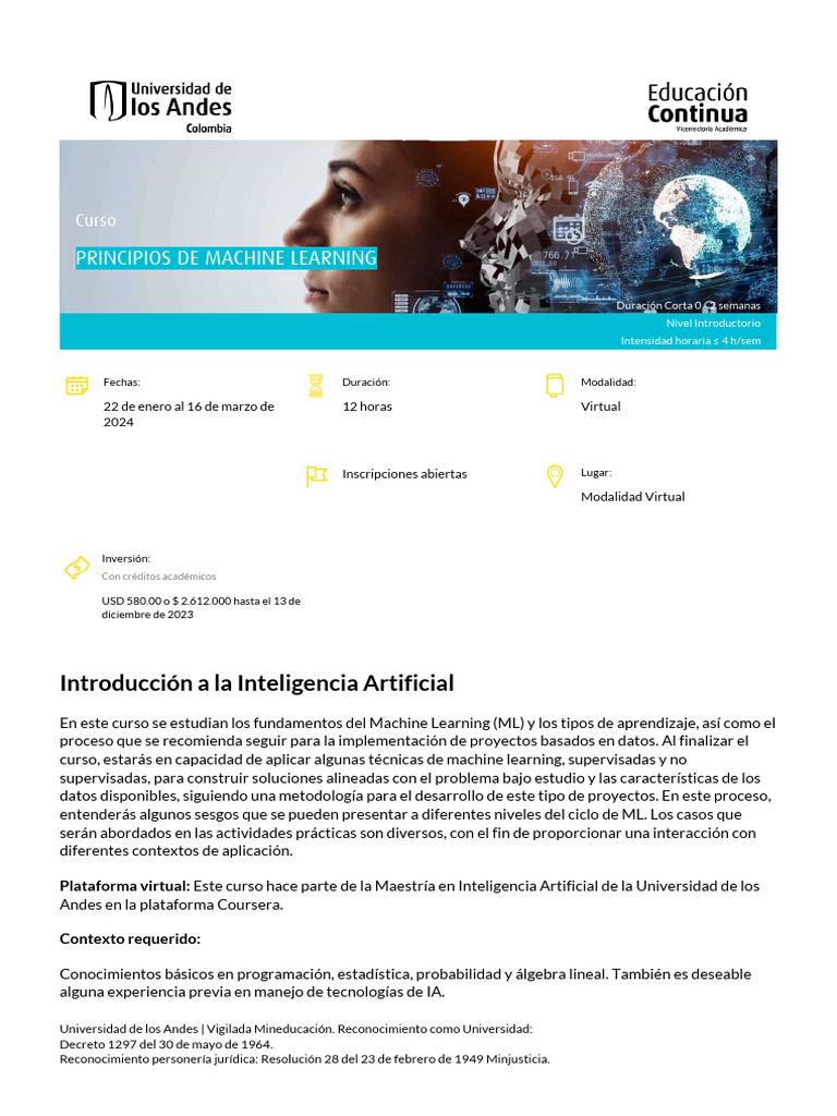 Principios de Machine Learning | PDF | Aprendizaje automático ...