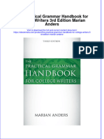Ebook The Practical Grammar Handbook For College Writers 3Rd Edition Marian Anders Online PDF All Chapter