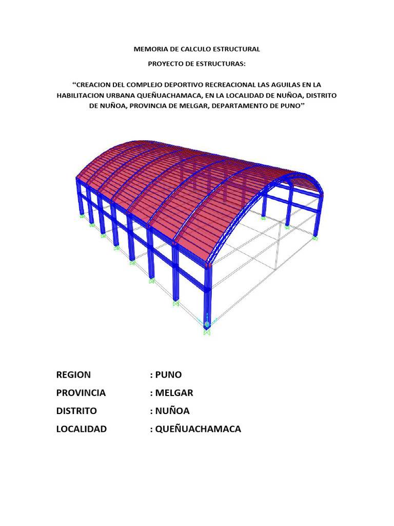 Cálculo Estructural Complejo Deportivo Puno | PDF | Fundación ...