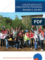 Undergraduate Orientation Program: Semester 2, July 2011