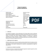 Programa Finanzas Corporativas