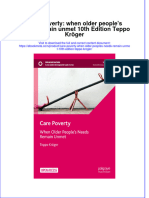 Full Ebook of Care Poverty When Older Peoples Needs Remain Unmet 10Th Edition Teppo Kroger Online PDF All Chapter