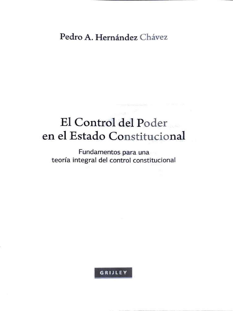 Control Constitucional del Poder | PDF