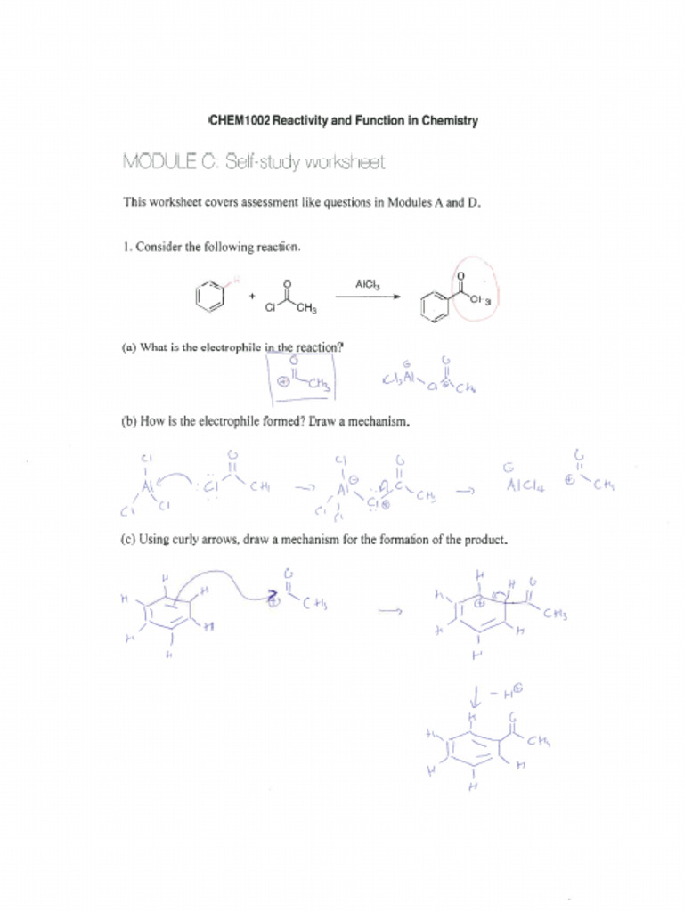 CHEM1002 Module A&d 2019 Exam Self-Study - Answers | PDF