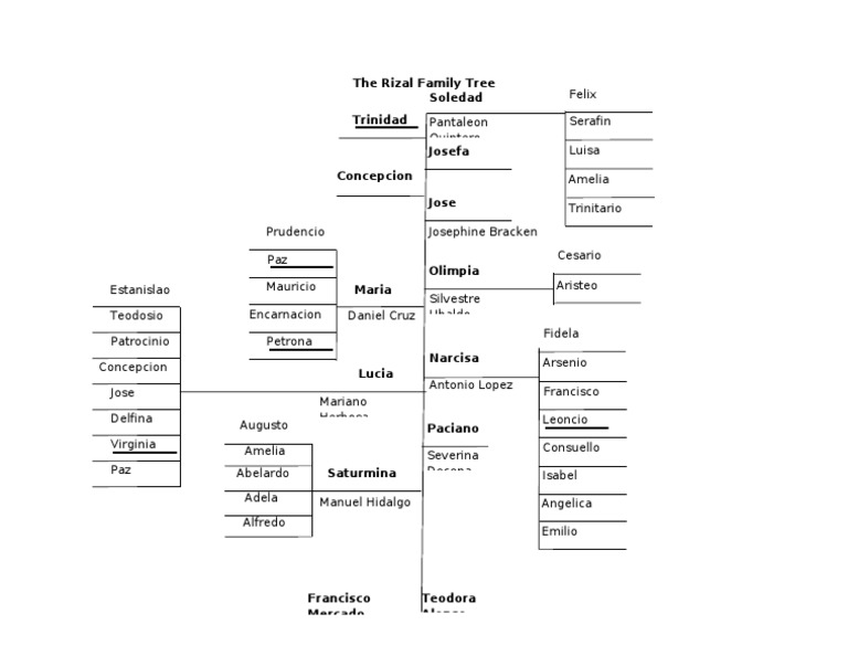 Rizal Family Tree Overview | PDF
