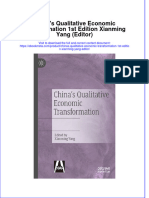 Full Ebook of Chinas Qualitative Economic Transformation 1St Edition Xianming Yang Editor Online PDF All Chapter
