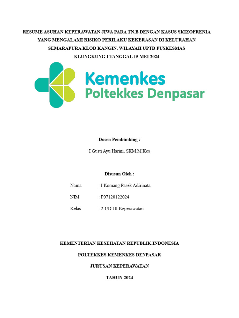 Resume Risiko Perilaku Kekerasan Pdf