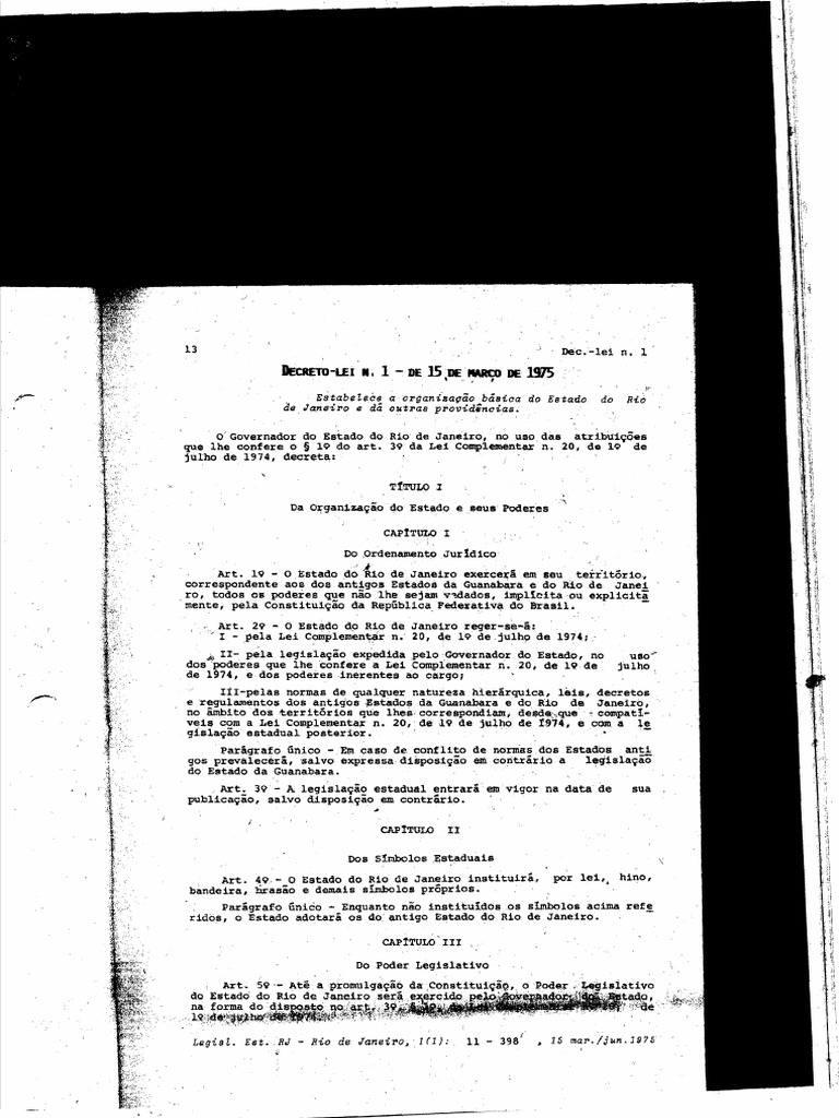 Decreto lei n 01 de 15 03 1975 d o de 16 03 1975 cria a secretaria