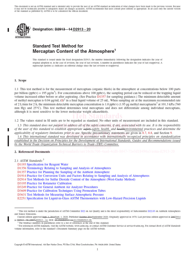 Astm D2913 20 | PDF | Thiol | Lead