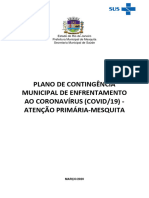 Plano de Contingência Municipal de Enfrentamento Ao Coronavírus (Covid - 19) Aps Mesquita