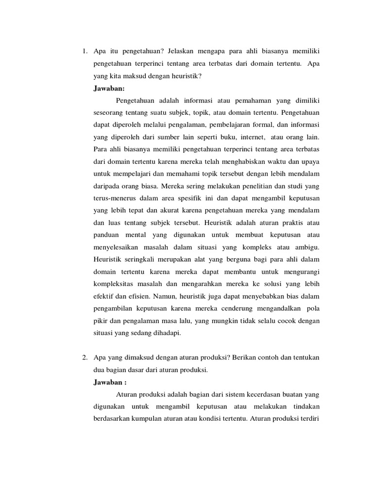 Pemahaman Sistem Pakar dan Komponennya | PDF | Komputer | Teknologi ...