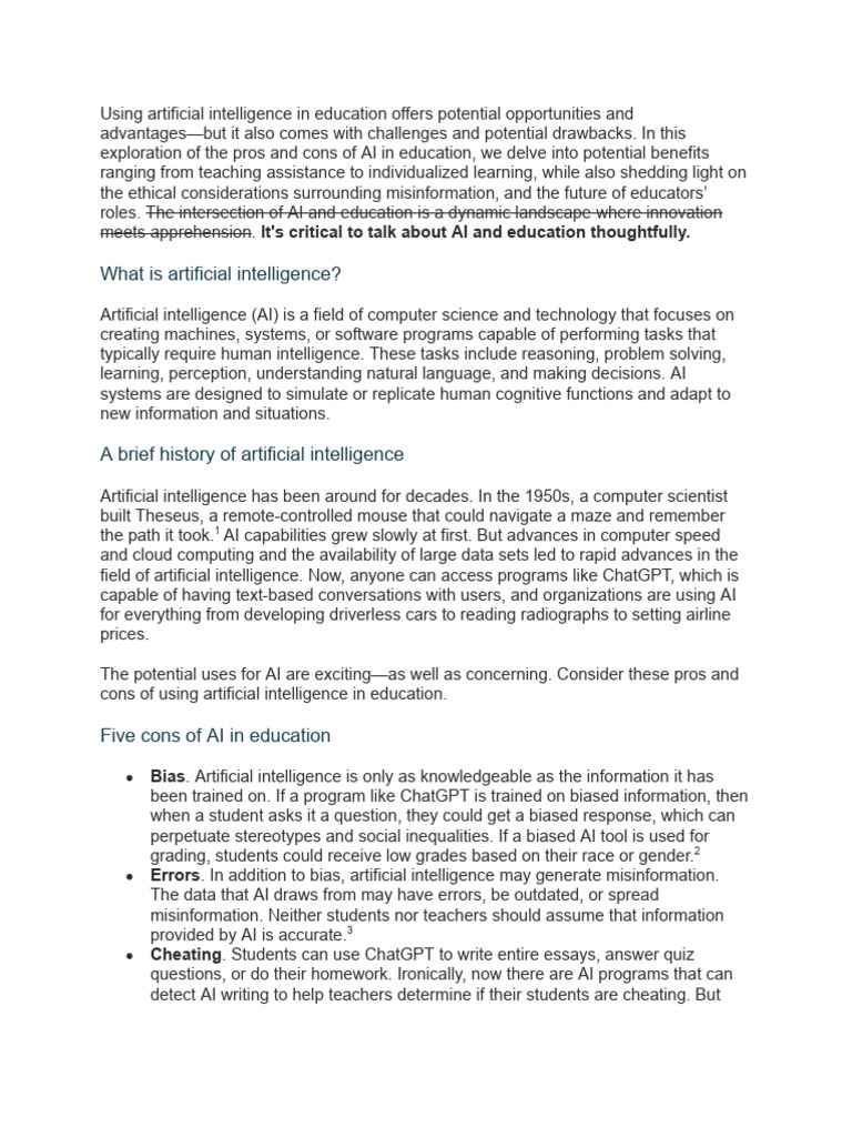 Ai In Education Pdf Artificial Intelligence Intelligence Ai