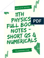 1st Year Physics Full Book (SQs & Numericals)