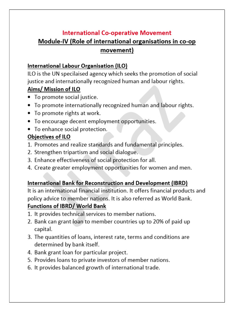 International Co-Op Move - Module IV - (B. COM) | PDF | World Bank ...