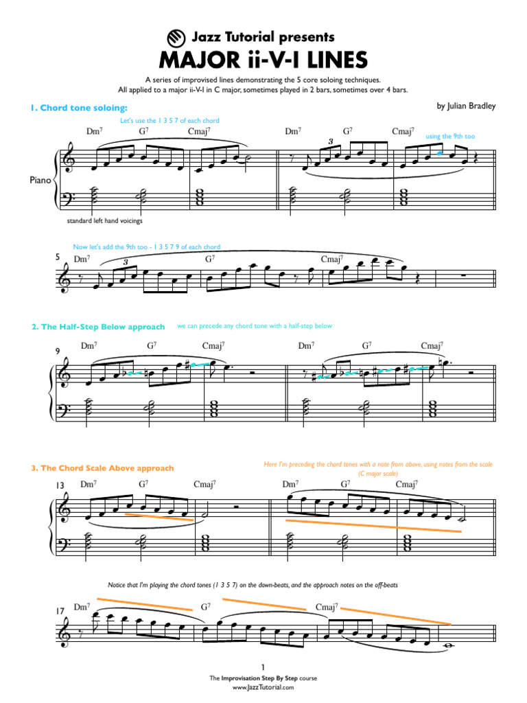 Improvised Lines Over The ii-V-I | PDF