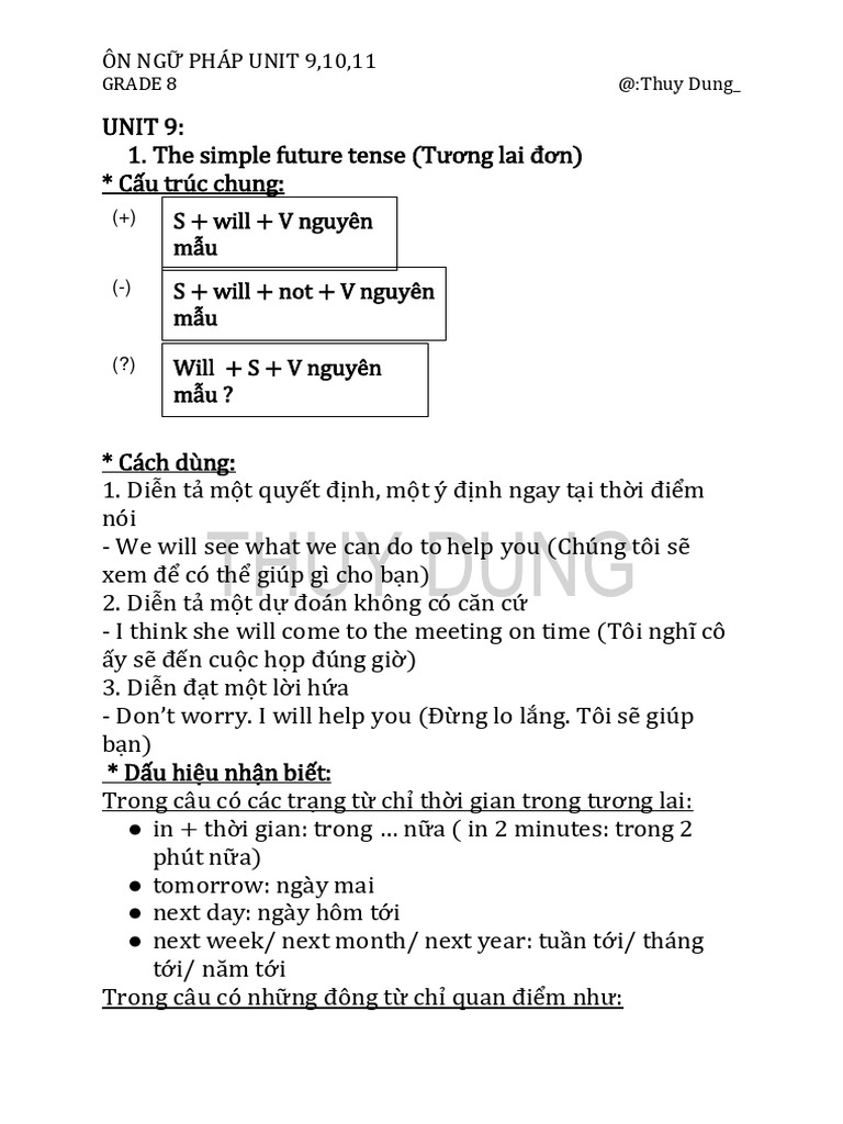 Ng ph p 8 unit 9 10 11 2 pdf