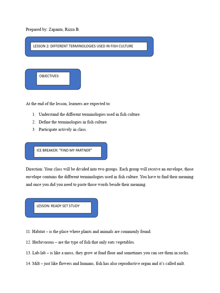 Fish Culture Terminology Guide | PDF | Spawn (Biology) | Fish