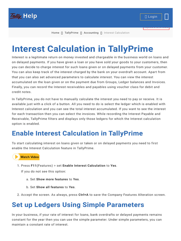 Interest Calculation Tally | Download Free PDF | Debits And Credits ...
