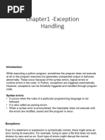 Chapter1 - Exception Handling