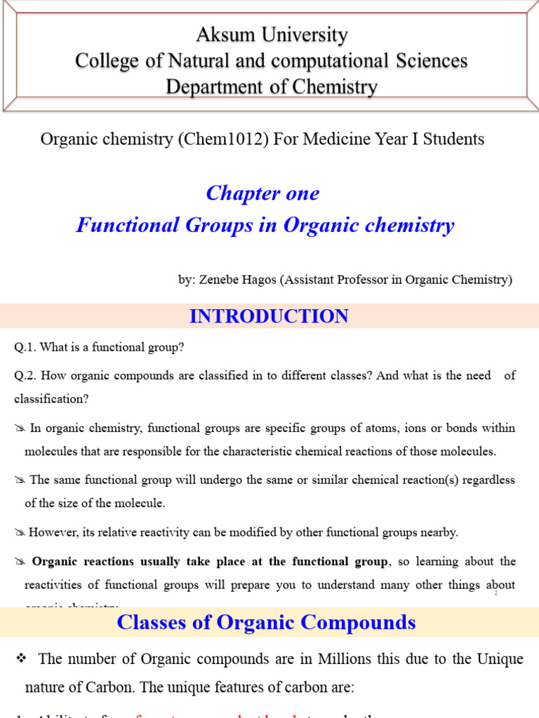 Understanding Functional Groups in Organic Chemistry | PDF | Alkene ...