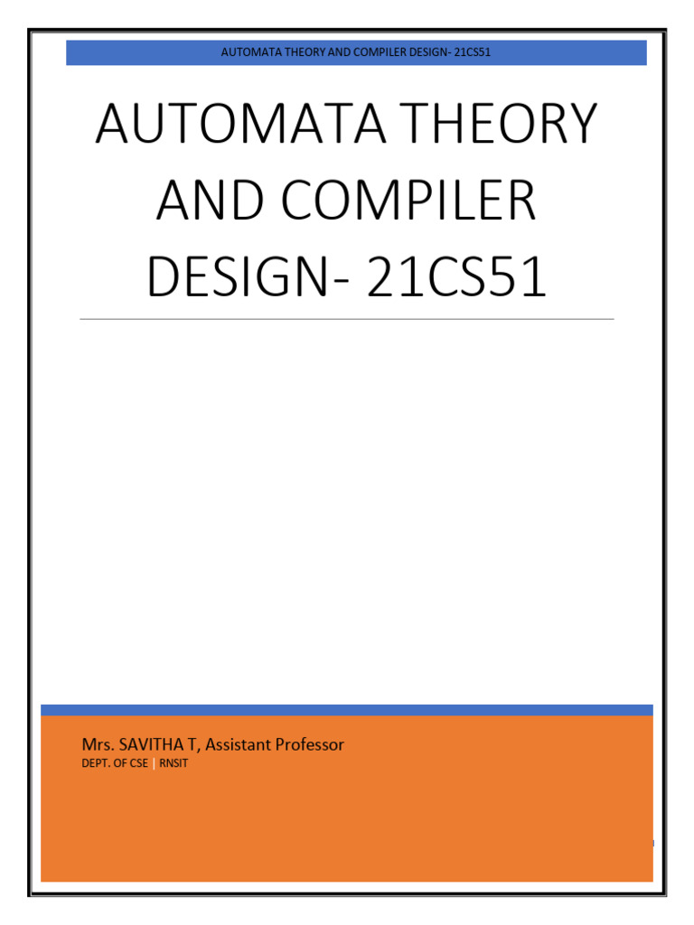 Context Free Grammars In Compiler Design Pdf Parsing Photo Inspiration