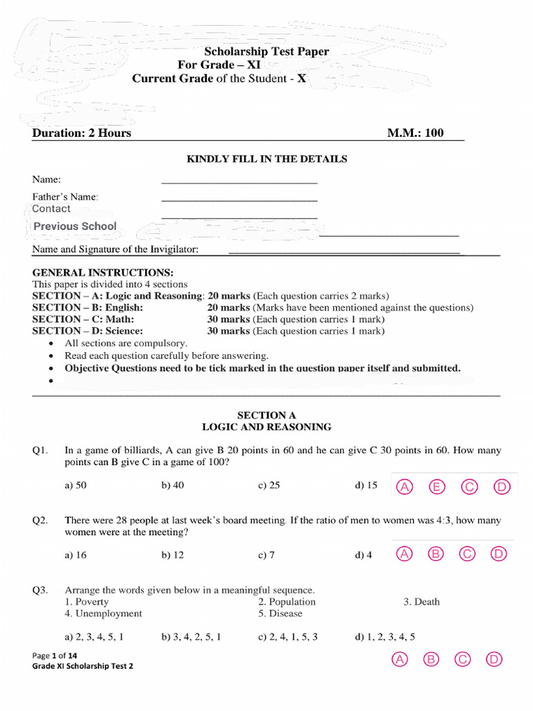 7th Class Maths Sheet | PDF