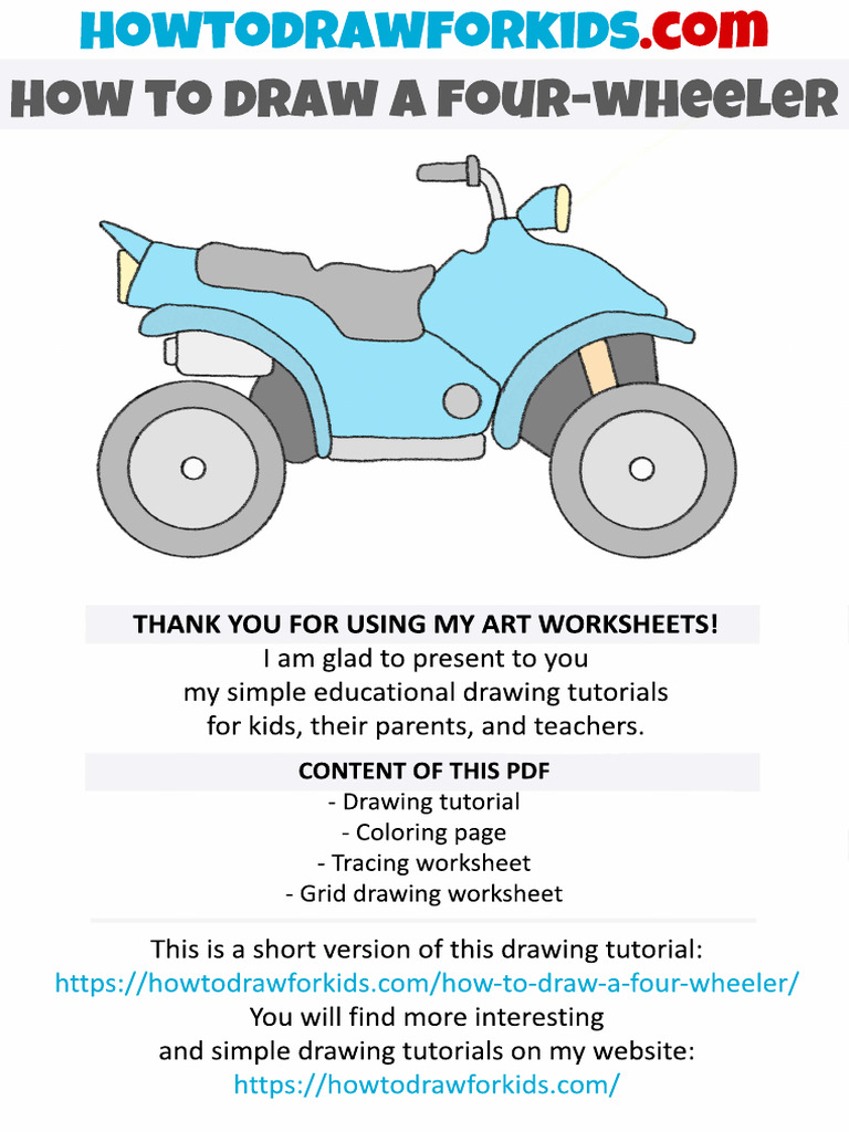 How to Draw a Four Wheeler PDF