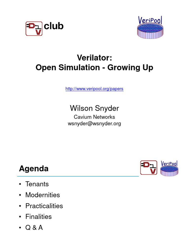 Verilator: Open Source SystemVerilog Simulator | PDF | Simulation | Parsing