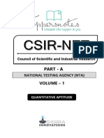 Maths CSIR Part A 10 01