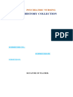 History Collection and Mental Status Examination Format
