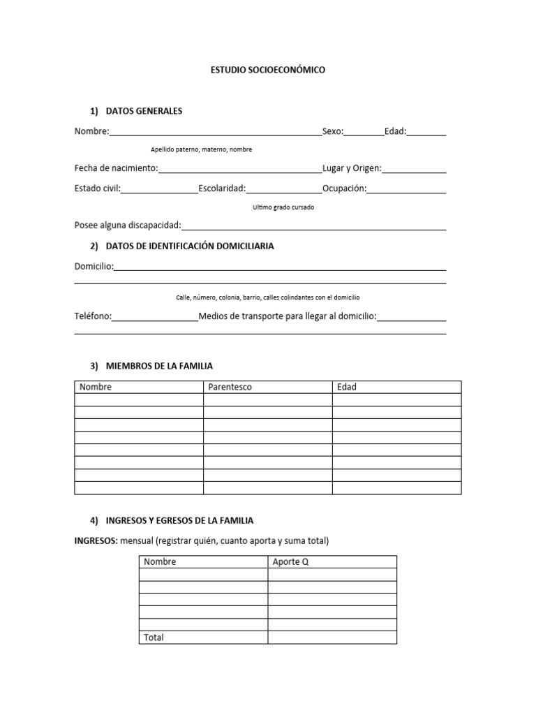 Estudio socioecon mico pdf
