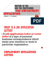 11 Job Application Letter
