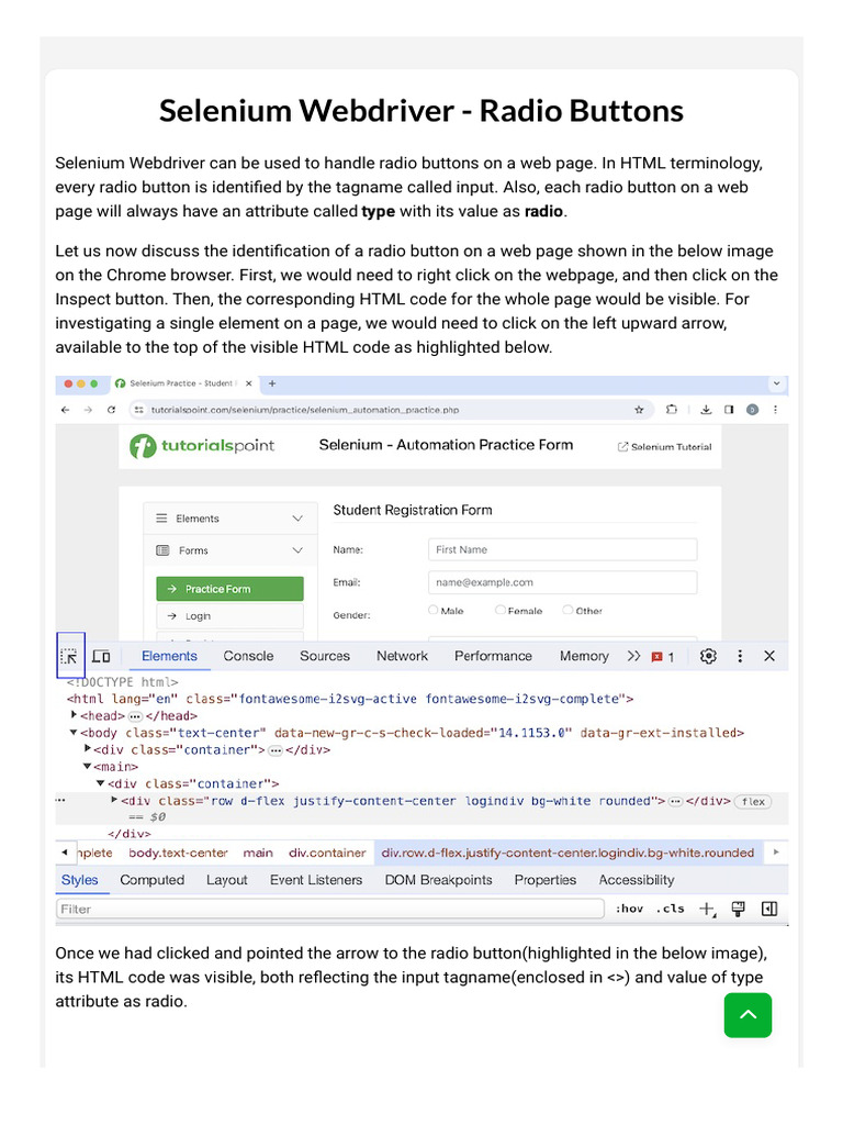 55 Selenium Webdriver - Radio Buttons | PDF | World Wide Web | Internet ...