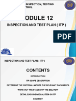 Module 12 - Inspection and Testing Plan