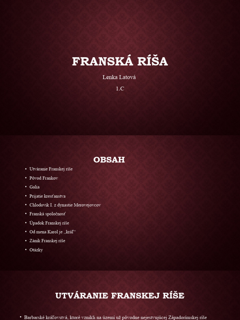 Franská Ríša Lenka Latová | PDF