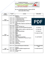 Matriks Acara Studi Islam Intensif 1 Ankatan XXVII