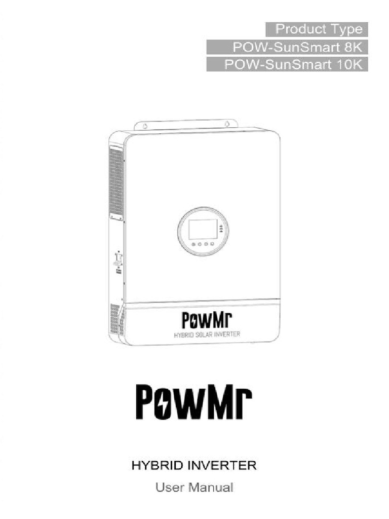 POW-SunSmart 10K Inverter Manual | PDF | Power Supply | Power Inverter