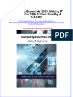 Full Ebook of Computing Essentials 2023 Making It Work For You 29Th Edition Timothy J Oleary Online PDF All Chapter