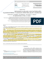 2016 Karamali M Et Al. Effects of Probiotics On Glycemic Control & Lipid Profiles in Gestational Diabetes