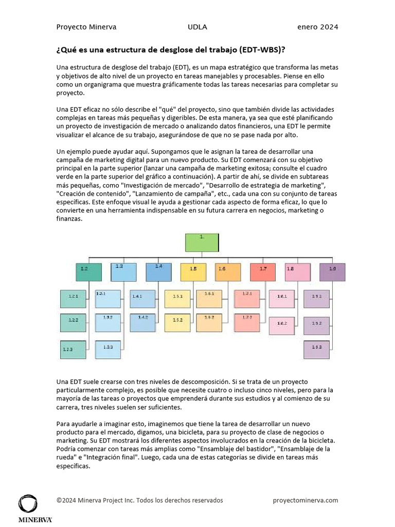 Estructura de Desglose del Trabajo (EDT) | PDF | Marketing | Software