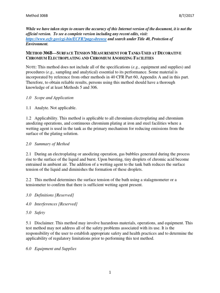Epa method 306b pdf chromium surface tension