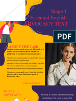 Stage 1 Essential English Advocacy Text Slides