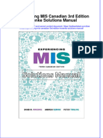 Download full Experiencing Mis Canadian 3Rd Edition Kroenke Solutions Manual online pdf all chapter docx epub 