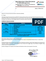 SURAT PANGGILAN TES PT. PERTAMINA (Persero) JAKARTA