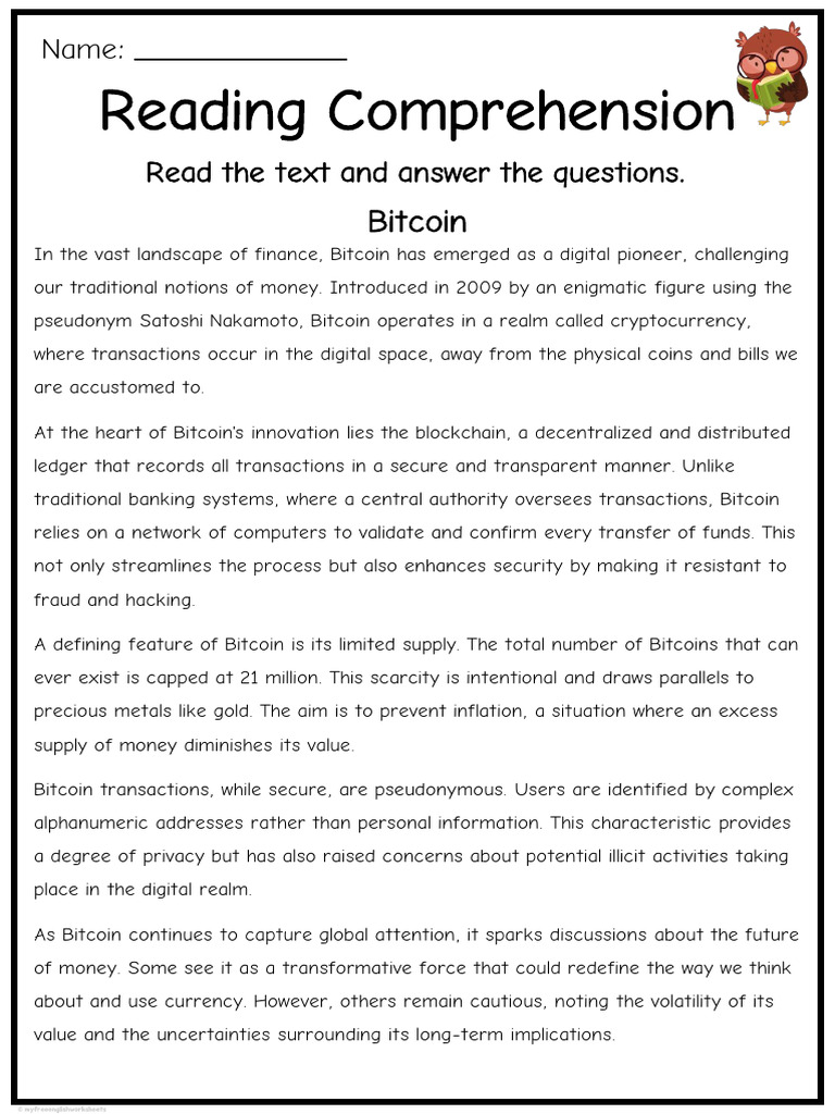 Reading comprehension grade 6 non fiction bitcoin download free pdf