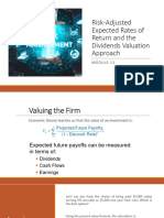 11.1 Risk-Adjusted Expected Rates of Return