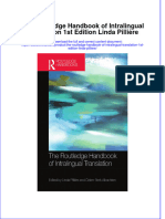 The Routledge Handbook of Intralingual Translation 1St Edition Linda Pilliere Online Ebook Texxtbook Full Chapter PDF