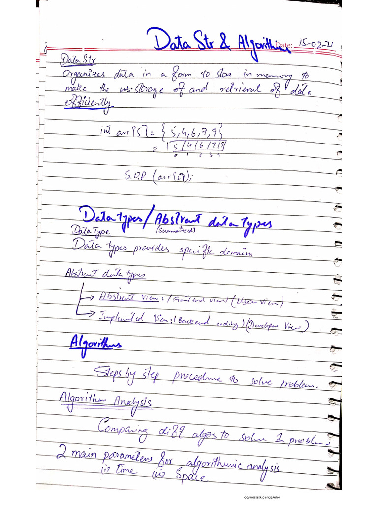 Data Structures Lecture 1 - 2 | PDF