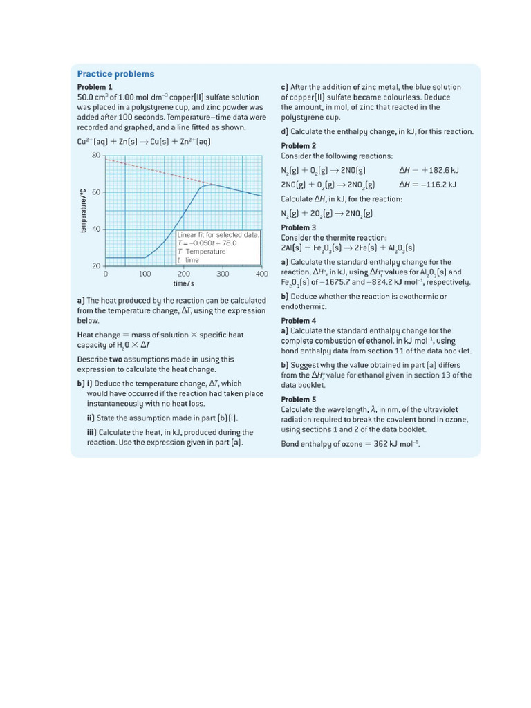 Energetics Questions | PDF